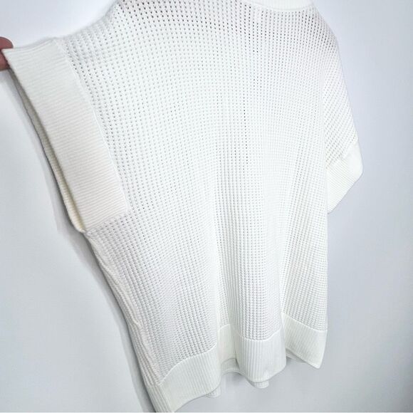 NWT Livi Lane Bryant Short Sleeve Half Zip Mesh Sweater White Size 18/20 - Picture 8 of 13